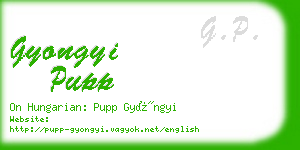 gyongyi pupp business card